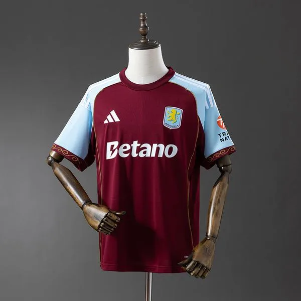 Camiseta de fútbol Aston Villa 2025/26 LOCAL MANGA CORTA VERSION FAN